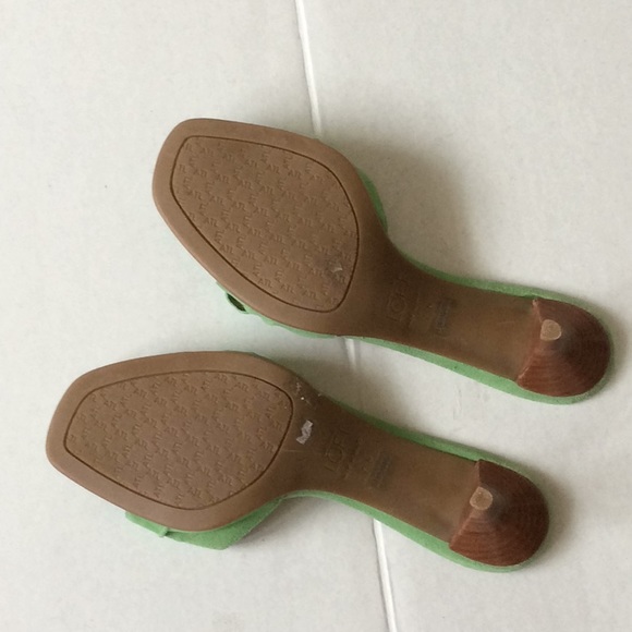 Ann Taylor Loft Peppermint Suede Slides - Picture 2 of 3